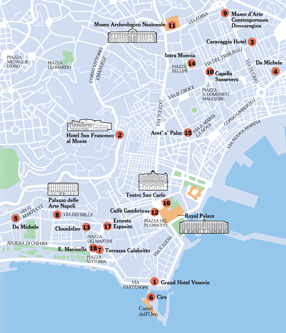 napoli touristique carte